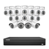 16 Channel 4K PoE Bullet & PT Security Camera System, 8MP Outdoor PoE IP Cameras, Pan & Tilt, ONVIF Supported NVR, Two-Way Audio, Smart Human/Vehicle Detection(12x PT Cameras+4x IP Cameras)